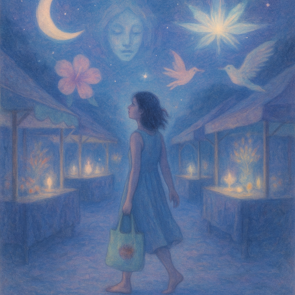 A dream of the market at night, seen from a Buddhist view