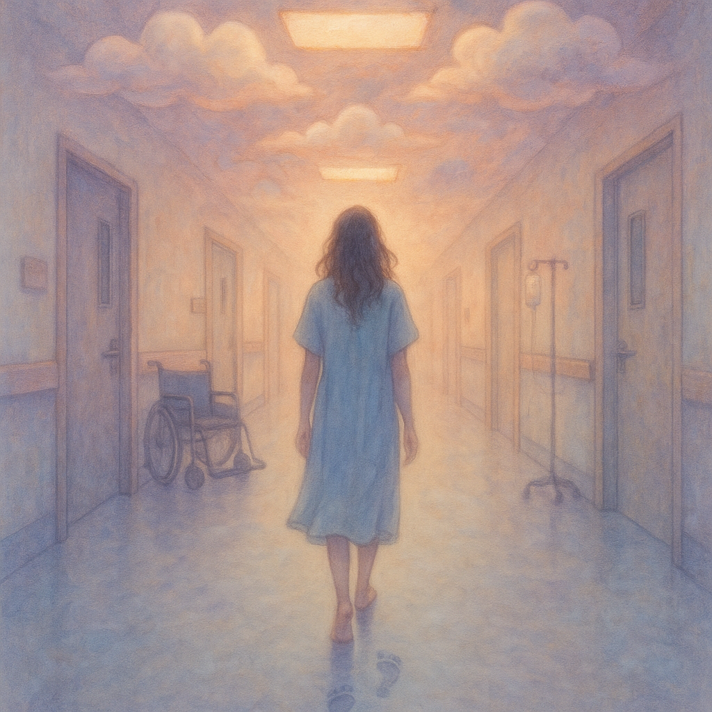 A dream of the quiet hospital corridor, seen from a Hindu view