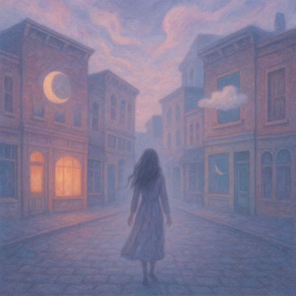 A dream of the city with shifting streets, seen from a Islamic view
