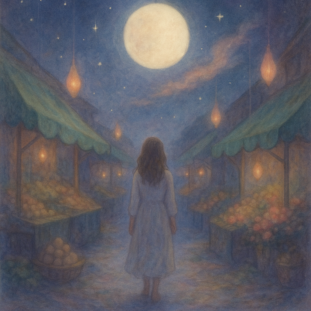 A dream of the market at night, seen from a Islamic view