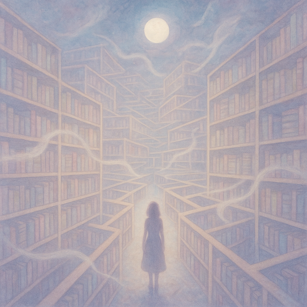 A dream of the endless library, seen from a Islamic view