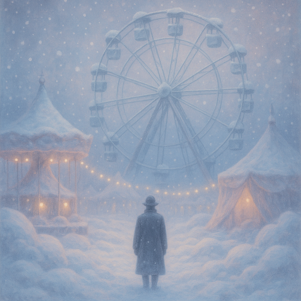 A dream of the snow-covered carnival, seen from a Spiritual view