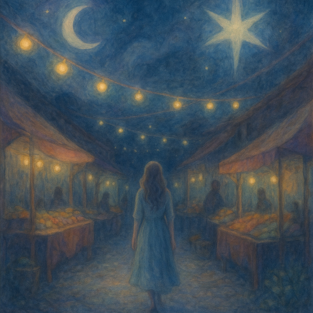 Dream of the market at night through a Buddhist lens